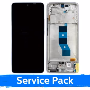 LCD дисплей совместимый с Xiaomi Redmi Note 14 5G / Poco M7 Pro 5G с рамкой / лавандово-фиолетовый / (Service Pack)