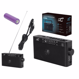 LTC portable radio SONA, Bluetooth, USB, TF, juodas
