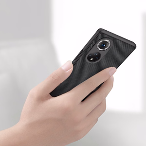 Nillkin Textured Case прочный усиленный чехол с гелевой рамкой и нейлоновой задней панелью для Honor 50 Pro чёрный