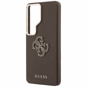 Guess Grained Big 4G Metal Logo Чехол для Samsung Galaxy S26 Ultra - коричневый