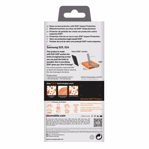 SBS Apsauginis stiklas D3O su rėmu Samsung Galaxy S25+ / S24+