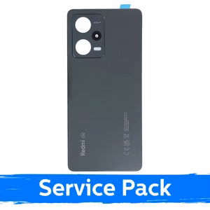 Galinis dangtelis, suderinamas su Xiaomi Redmi Note 12 Pro 5G / Midnight Black / (Service Pack)