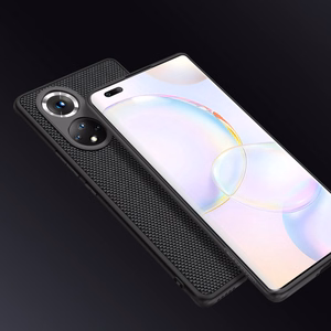Nillkin Textured Case прочный усиленный чехол с гелевой рамкой и нейлоновой задней панелью для Honor 50 Pro чёрный