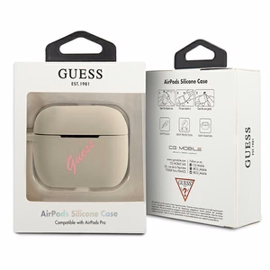 AirPods Pro dėklas Guess GUACAPLSVSGP pilkas rožinis/pilkas rožinis Silikon Vintage