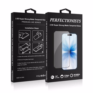 Perfectionists 2.5D Super Strong Matte Tempered Glass Apple iPhone 15 Pro Max black