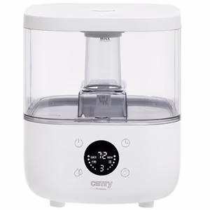 Camry CR 7973w – 23 W ultragarsinis oro drėkintuvas, 5 l, patalpoms iki 35 m², 100–260 ml/val., baltas