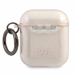 Karl Lagerfeld Glitter Karl's Head чехол для AirPods 1/2 - золотой