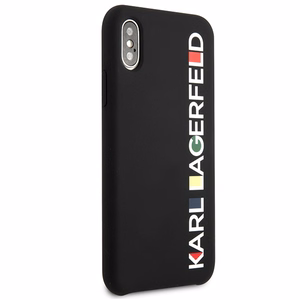 Чехол Karl Lagerfeld Glossy Bauhaus для iPhone X/XS - чёрный