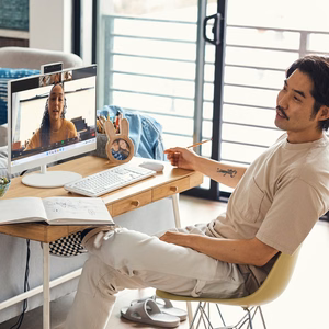 HP 24-cr0332nw AMD Ryzen™ 7 7730U 60,5 cm (23,8") 1920 x 1080 pikselių viskas viename kompiuteris 16 GB DDR4-SDRAM 512 GB SSD Windows 11 Home Wi-Fi 6 (802.11ax) Baltas