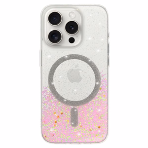 Tel Protect Moonlite magnetinis dėklas telefonui Iphone 17 Pro rožinis permatomas