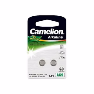 Camelion AG9 / LR45 / LR936 / 394 – šarminės mygtukinės baterijos, 2 vnt.