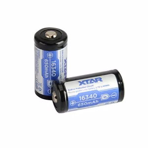 Baterija 16340/R-CR123 3,7V Li-ion 650 mAh su apsauga