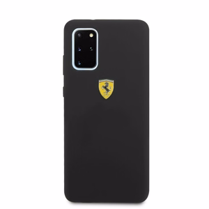 Ferrari kietasis dėklas FESSIHCS67BK S20+ G985 juodas/juodas silikonas