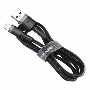 Кабель Baseus Cafule USB Lightning 2A 3м (чёрно-серый)