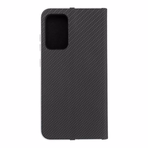 LUNA Book Carbon dėklas telefonui SAMSUNG A52 5G / A52 LTE (4G) / A52s 5G juodas
