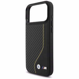 BMW M Carbon Line & Logo Magnetinis dėklas telefonui iPhone 17 Pro Max - geltonas