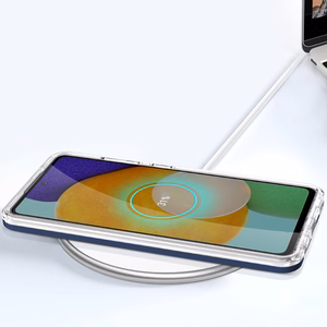 Clear 3in1 dėklas telefonui Samsung Galaxy A13 5G rėmelio gelis mėlyna