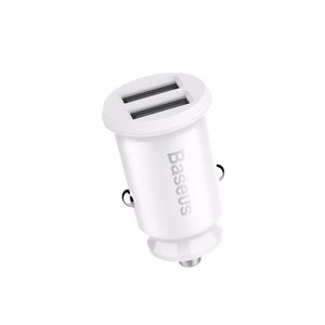 Автомобильное зарядное устройство Baseus Grain 2x USB 3,1A белое