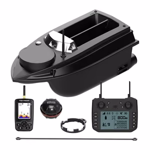 GPS-кораблик для прикормки Flytec V030 Fishfinder с эхолотом, аккумулятор 20 000 мА·ч продаётся отдельно, чёрный