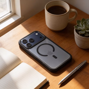 Чехол для iPhone 17 Pro / 18 Pro (низкий край камеры) Forcell F-Protect Smoke Hybrid Premium совместимый с MagSafe черный