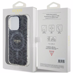 Guess IML GCube Magnetinis dėklas iPhone 15 Pro - juodas