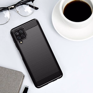 Carbon Case гибкий TPU чехол для Samsung Galaxy A22 4G чёрный