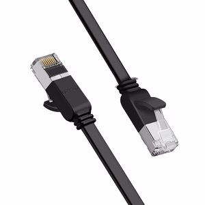 UGREEN plokščias laidas interneto tinklo laidas ETHERNET PATCHCORD RJ45 CAT 6 UTP 1000MBPS 2M juodas (50185)