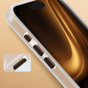 Clear Thin Mag dėklas for iPhone 16 Pro 6,3" juodas