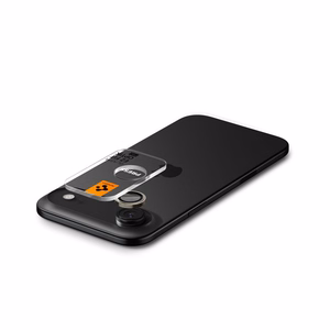 Spigen Optik Pro Glas.tR „EZ FIT“ fotoaparato dangtelis, 2 dalių rinkinys iPhone Air telefonui – juodas