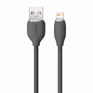 Baseus Jelly kabelis USB į Lightning, 2,4A, 1,2m (juodas)