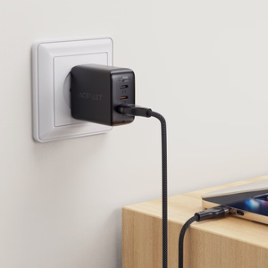 Acefast C11-04 Магнитный плетёный кабель USB-A - USB-C 3A 1.2m - чёрный