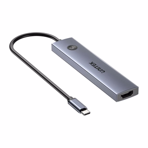 UNITEK USB-C 7-in-1 šakotuvas PD 100W HDMI 2.0 su įjungimo/išjungimo jungikliu