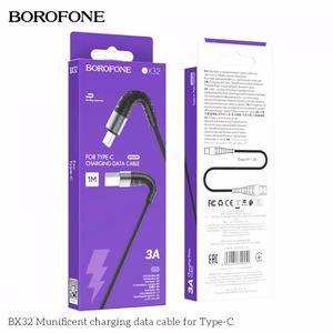 Кабель USB Hoco "BX32" чёрный "Type-C" 100cm (до 5A)