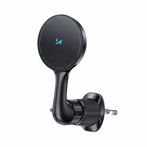 Belaidis automobilinis įkroviklis+laikiklis Wozinsky (WCT5-6S4Y) magnetinis (MagSafe 15W) ventiliacijos grotelėms juodas