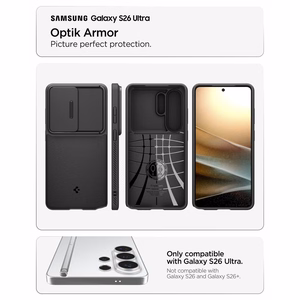 Spigen Optik Armor чехол для Samsung Galaxy S26 Ultra чёрный