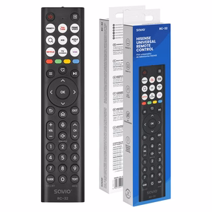 SAVIO RC-32 Universalus/pakaitinis nuotolinio valdymo pultas HISENSE televizoriui – SMART TV
