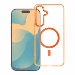 Чехол Samsung S26 ULTRA Frame Clear Hybrid Mag Cover, совместимый с MagSafe, hermes оранжевый