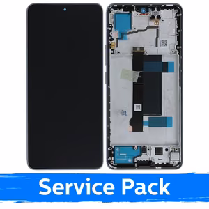 LCD ekranas skirtas Xiaomi Redmi Note 13 Pro 5G / Poco X6 5G su rėmeliu / Aurora Purple / (Service Pack)