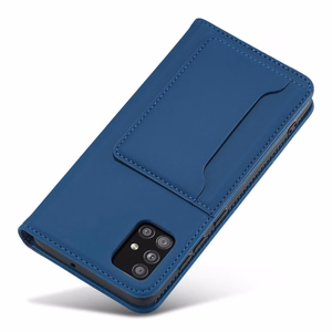 Magnet Card Case чехол для Samsung Galaxy A13 5G кошелёк-чехол с держателем для карт синий