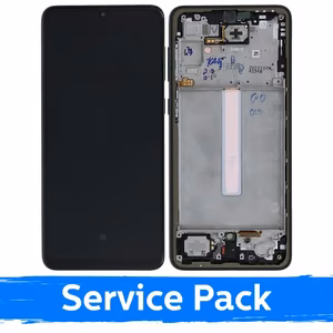 LCD ekranas skirtas Samsung A336 A33 5G su rėmeliu / juodas / (Service Pack)
