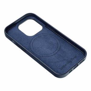 Case Leather Mag Cover (MagSafe) for iPhone 16 Plus navy