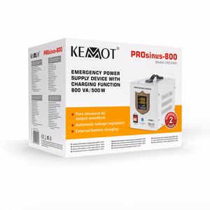 KEMOT PROsinus-800 grynos sinusoidės nepertraukiamo maitinimo šaltinis su įkrovimo funkcija, 12 V/230 V, 800 VA/500 W