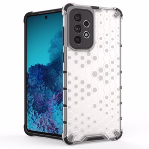 Honeycomb dėklas šarvuotas dėklas su geliniu rėmeliu Samsung Galaxy A73 permatomas