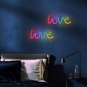 Neoninis LED RGB šviestuvas LOVE FLRN01 + RC Forever Light