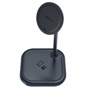 Acefast 15W Qi беспроводное зарядное устройство для iPhone (с MagSafe) и Apple AirPods подставка магнитный держатель серый (E6 gray)