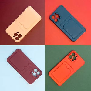 Card Armor dėklas maišelis iPhone XS Max kortelės piniginė silikoninis šarvas oro pagalvė - rožinė