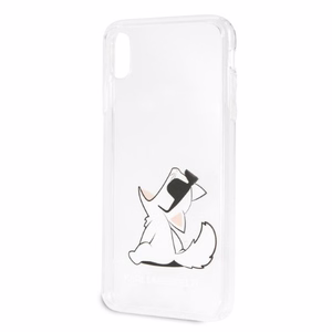 Karl Lagerfeld Choupette Fun iPhone Xs Max dėklas telefonui - skaidrus