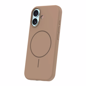 Силиконовый чехол Thin Mag для iPhone 17 6,3" коричневый