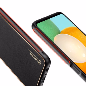 Dux Ducis Yolo elegantiškas dėklas telefonui iš ekologiškos odos Samsung Galaxy A13 5G juodas