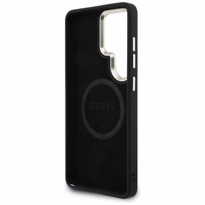 Guess чехол 4G Big Rhinestone Triangle Strap MagSafe Samsung Galaxy S26 Ultra черный